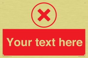 Custom red background, red cross in circle sign